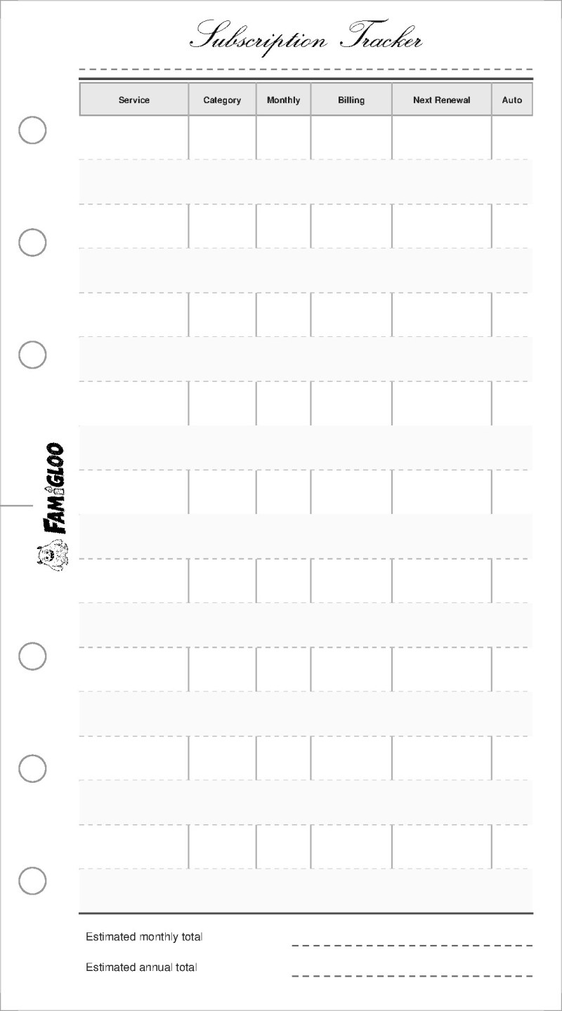 Subscription Tracker